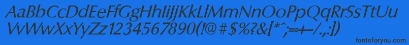 ColumbiaserialItalic Font – Black Fonts on Blue Background