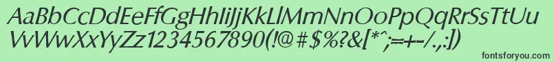 ColumbiaserialItalic Font – Black Fonts on Green Background