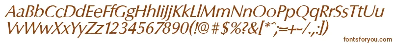 ColumbiaserialItalic Font – Brown Fonts on White Background