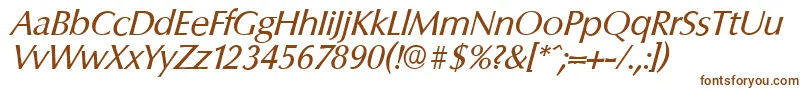 フォントColumbiaserialItalic – 白い背景に茶色のフォント