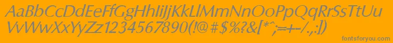 ColumbiaserialItalic Font – Gray Fonts on Orange Background