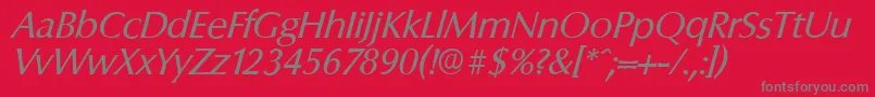 ColumbiaserialItalic Font – Gray Fonts on Red Background