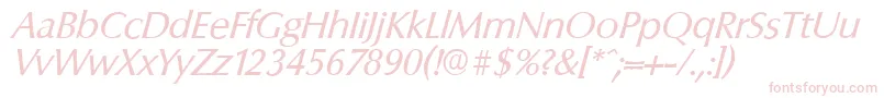 ColumbiaserialItalic Font – Pink Fonts on White Background