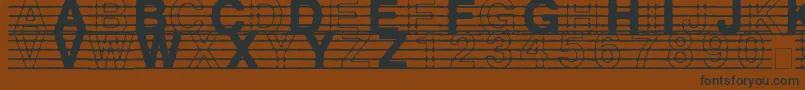 DistractedMusician Font – Black Fonts on Brown Background