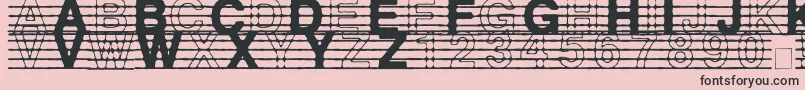 DistractedMusician-Schriftart – Schwarze Schriften auf rosa Hintergrund