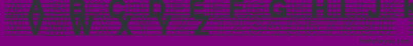 Шрифт DistractedMusician – чёрные шрифты на фиолетовом фоне