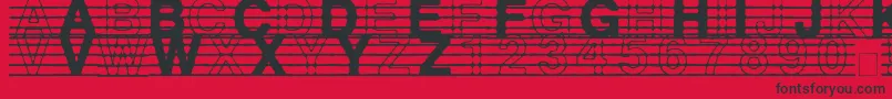DistractedMusician Font – Black Fonts on Red Background