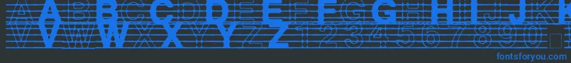 Шрифт DistractedMusician – синие шрифты на чёрном фоне