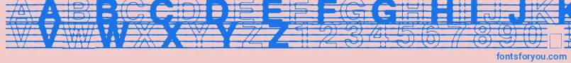 DistractedMusician Font – Blue Fonts on Pink Background