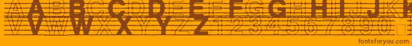 DistractedMusician Font – Brown Fonts on Orange Background