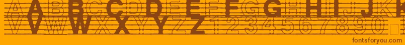 More about DistractedMusician Font DistractedMusician Font – Brown Fonts on Orange Background