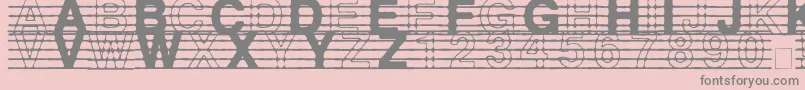 Czcionka DistractedMusician – szare czcionki na różowym tle