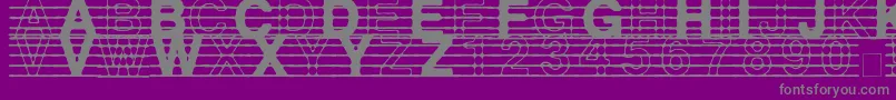 フォントDistractedMusician – 紫の背景に灰色の文字