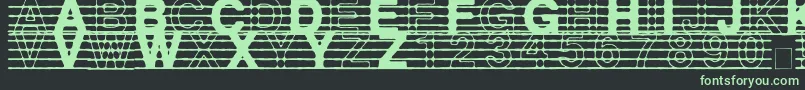 DistractedMusician Font – Green Fonts on Black Background