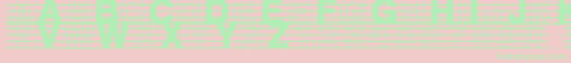 DistractedMusician-Schriftart – Grüne Schriften auf rosa Hintergrund