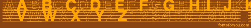 Шрифт DistractedMusician – оранжевые шрифты на коричневом фоне