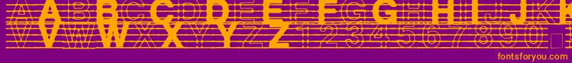 DistractedMusician Font – Orange Fonts on Purple Background