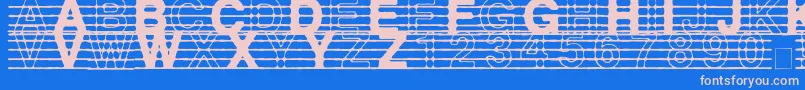 DistractedMusician Font – Pink Fonts on Blue Background