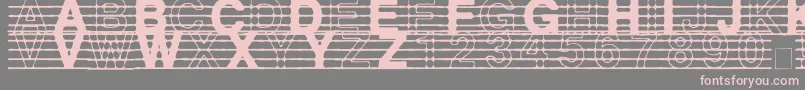 フォントDistractedMusician – 灰色の背景にピンクのフォント