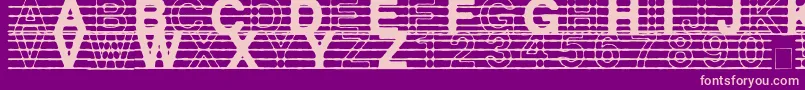 フォントDistractedMusician – 紫の背景にピンクのフォント