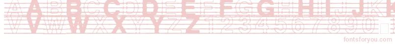 DistractedMusician-fontti – vaaleanpunaiset fontit valkoisella taustalla