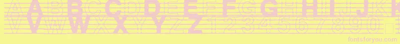 DistractedMusician Font – Pink Fonts on Yellow Background