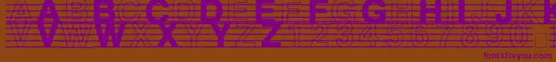 DistractedMusician-fontti – violetit fontit ruskealla taustalla