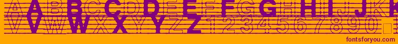 DistractedMusician Font – Purple Fonts on Orange Background