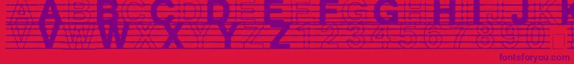 DistractedMusician Font – Purple Fonts on Red Background