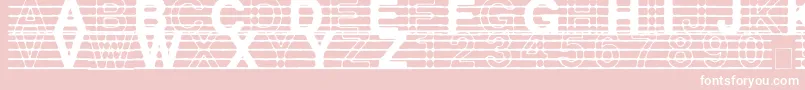 Шрифт DistractedMusician – белые шрифты на розовом фоне
