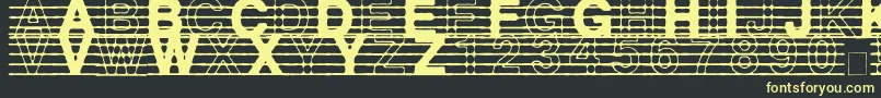 DistractedMusician-fontti – keltaiset fontit mustalla taustalla