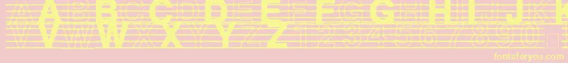 Fonte DistractedMusician – fontes amarelas em um fundo rosa