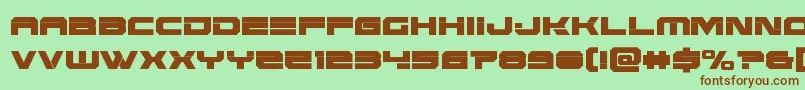 Eridanuscond Font – Brown Fonts on Green Background