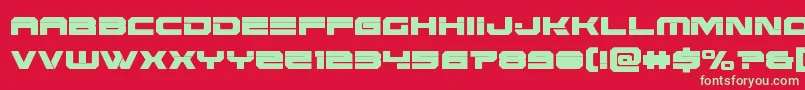 Eridanuscond Font – Green Fonts on Red Background