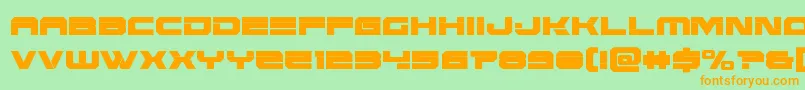 Więcej informacji o czcionce Eridanuscond Czcionka Eridanuscond – pomarańczowe czcionki na zielonym tle