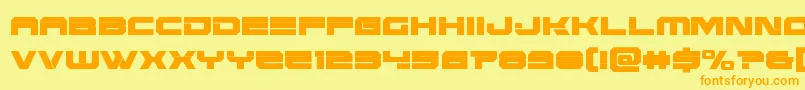 Czcionka Eridanuscond – pomarańczowe czcionki na żółtym tle