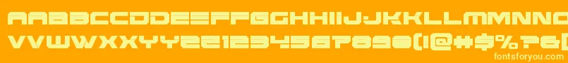 Eridanuscond-fontti – keltaiset fontit oranssilla taustalla