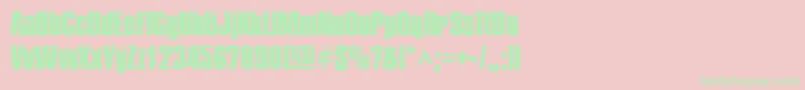 PledgeHeavy Font – Green Fonts on Pink Background