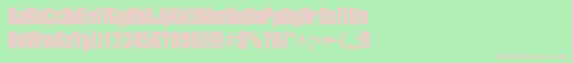 PledgeHeavy Font – Pink Fonts on Green Background