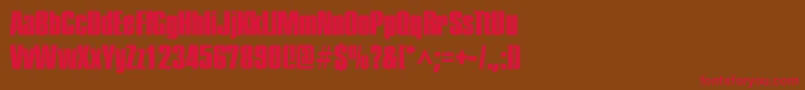 PledgeHeavy Font – Red Fonts on Brown Background
