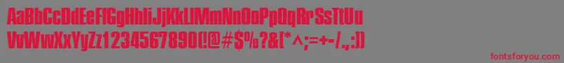 PledgeHeavy Font – Red Fonts on Gray Background