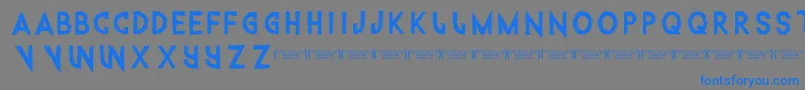 Intothegatorpit Font – Blue Fonts on Gray Background