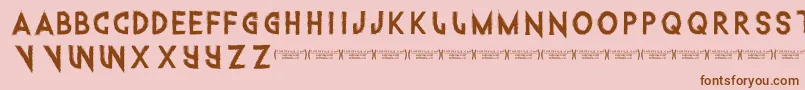 Intothegatorpit Font – Brown Fonts on Pink Background