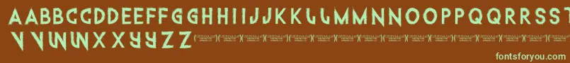 Intothegatorpit Font – Green Fonts on Brown Background