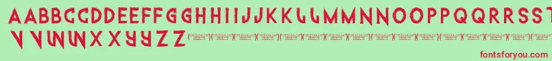 Intothegatorpit Font – Red Fonts on Green Background