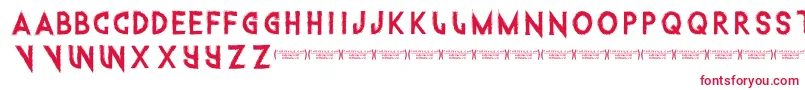 Intothegatorpit-fontti – punaiset fontit valkoisella taustalla