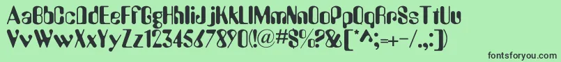 AmeliaNormal Font – Black Fonts on Green Background