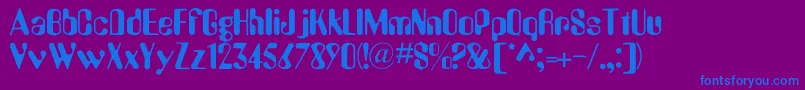 AmeliaNormal Font – Blue Fonts on Purple Background