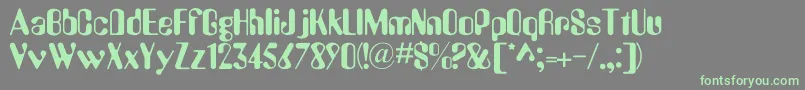 AmeliaNormal Font – Green Fonts on Gray Background