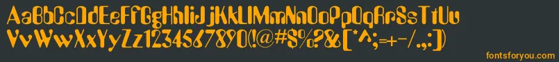 AmeliaNormal Font – Orange Fonts on Black Background